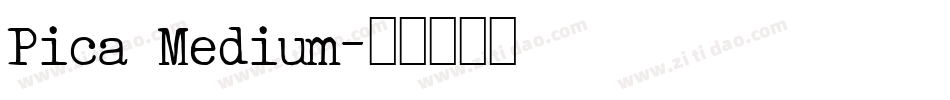 Pica Medium字体转换